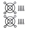 Easycargo 40mm Fan Grill/Guard with Screws + Nuts (Black 2-Pack)