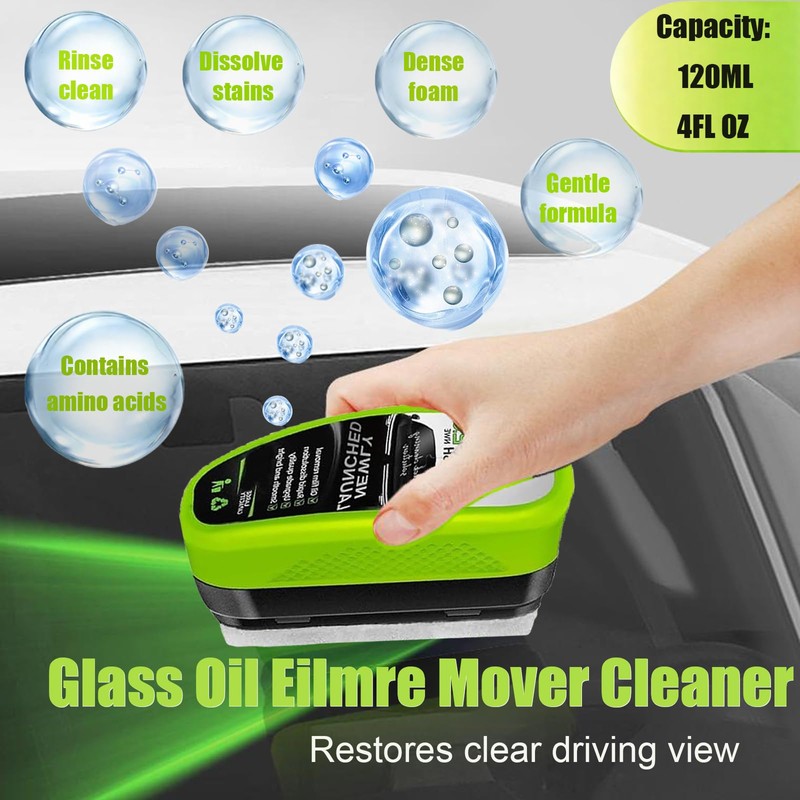 2 Set Clear Vision Windshield Cleaner,Clear Vision Glass Cleaner