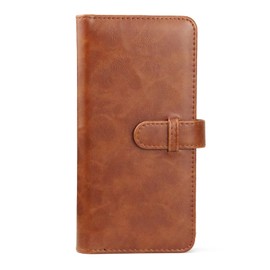 MUZIRI KINOKOO Mini Photo Album PU Leather Wallet Album Dessert Time Album Compatible with Fuji Instax Square SQ1 SQ20 SQ10 SQ6 Fuji Camera Share SP-3 Pictures Holder 80 Pockets (Brown)