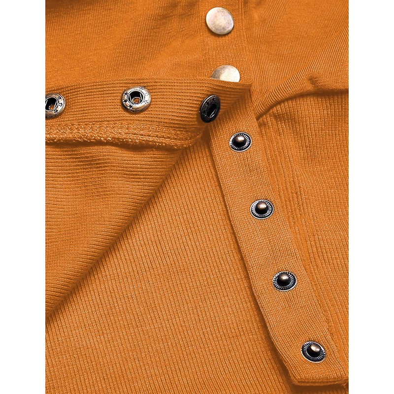 MEROKEETY Women's 2024 Fall Long Sleeve Snap Button Down Solid