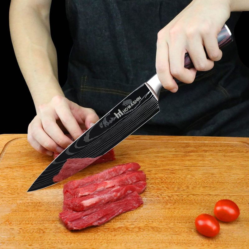 Howashin 3Pcs Knife Set Professional Kitchen Knife Set Stainless Steel