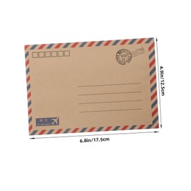 SEWACC 48pcs Vintage Kraft Cards and Envelopes Set Lined Writing Stationery for Graduation Messages and Congratulations Retro Design Envelopes