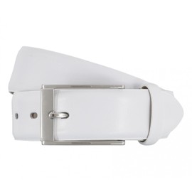 Lloyd Leather Belt, White