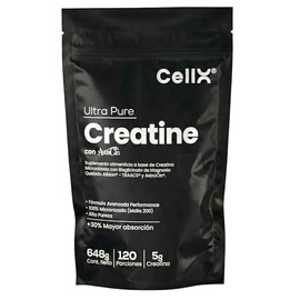 CellX | Creatina Monohidratada Micronizada con Magnesio Bisglicinato TRAACS® y AstraGin® | 5 g de Creatina por Porción | 120 Porciones | 648 g | Sin S