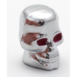 4x Valve Caps Skull Bones Colour: Silver Chrome Valve Cap VT