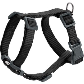 HUNTER Harness London Vario Rapid | Black | Size Mini 18-30/XXS | 4-Way Adjustable | with Safety Lock | Soft & Flexible | Tear-Resistant & Quick Drying | Lightweight and Easy to Clean