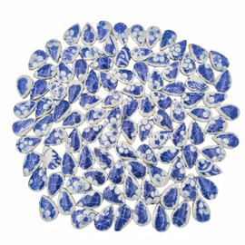 500g/1.1lb Raindrops Shape Ceramics Mosaic，Ceramics Mosaic Pieces，Random Color Ceramics Mosaic Tiles for DIY Crafts Home Decoration. (Small Raindrops 12)