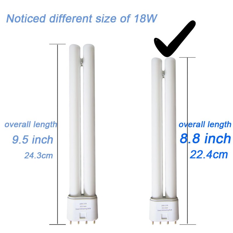 Flyercatch PL18W U/V/A Replacement Black Blue Light Bulb,2G11 Base 4