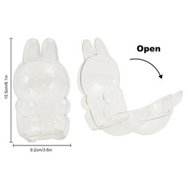 Protective Case for 17cm Plush Doll with Keychains ,Standing,Compatible for 17cm/6.7in Blind Box Plush Dolls,Display Case for Fan Collection ,Accessories (No Doll, Sitting)