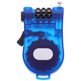 SUPVOX Snowboard Lock Cable Lock 3-Digits Combination Lock with Retractable Cable Bike Lock Luggage Lock for Bike Ski Snowboard and Stroller Blue