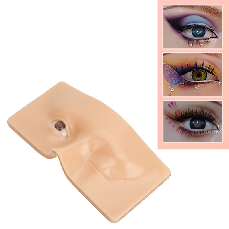 Eye Makeup Practice Board Open Close Eyes Reusable Silicone Mannequin