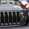 MAXDOM Grille Inserts Headlight Covers Set Fits for Jeep (2018-2023)