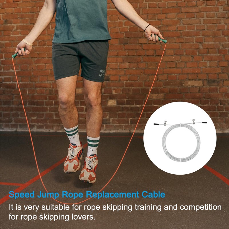 PATIKIL 10Ft Speed Jump Rope Replacement Cable, 4 Pcs 2.5mm