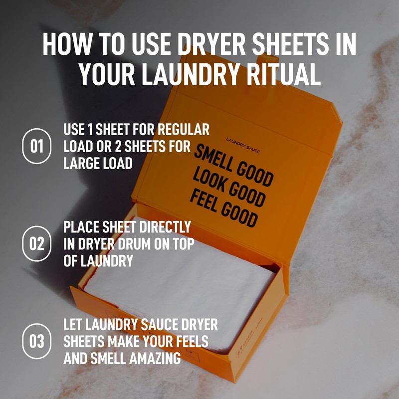 Laundry Sauce - Laundry Dryer Sheets (Italian Bergamot), Luxury Fragrance,