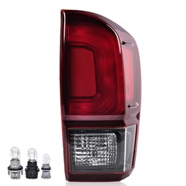 PIT66 Tail Light Passenger Right Side Compatible with Toyota Tacoma 2016-2023 All Models 8155004200,81550 04200,81550-04200,TO2801201 Red Lens Black Housing Rear Tail Lamp Lights Assembly