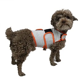 cattamao Dog Anxiety Relief Coat, Dog Anxiety Calming Vest Jacket for Thunderstorm,Travel, Fireworks,Vet Visits,Separation (Small, Light Grey)