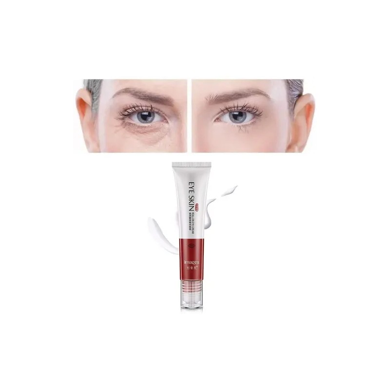 Kit 2 Cremas Ojos Anti Arrugas Hidratante Colágeno Roll On