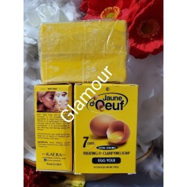 jaune d'oeuf 5pcs. Jaune Doeuf egg yolk body care set. Lotion, serum, soap, face shirley