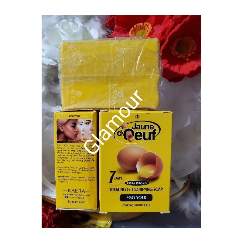 jaune d'oeuf 5pcs. Jaune Doeuf egg yolk body care set.