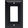Franklin Brass Architectural (1-Pack) Decorative Light Switch Cover Matte Black