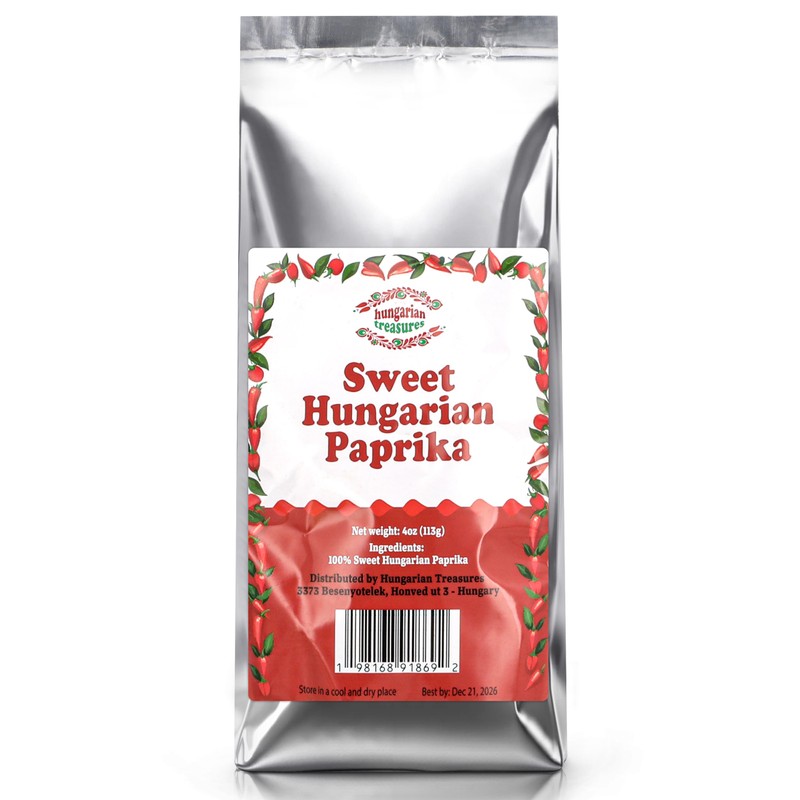 Artisan Sweet Hungarian Paprika Powder Seasoning, All Natural Non GMO