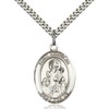 Bonyak Jewelry Sterling Silver St. Nicholas Pendant 1 x 3/4
