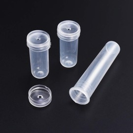 Healifty Pack of 25 Flower Water Pipes Clear Plastic Flower Tubes Bottles with Caps for Milkweed Stem Cuttings Flower Arrangements Flower Water Container Florist Supplies