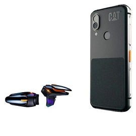 BoxWave Gaming Gear Compatible with CAT S62 - Touchscreen QuickTrigger, Trigger Buttons Quick Gaming Mobile FPS - Jet Black