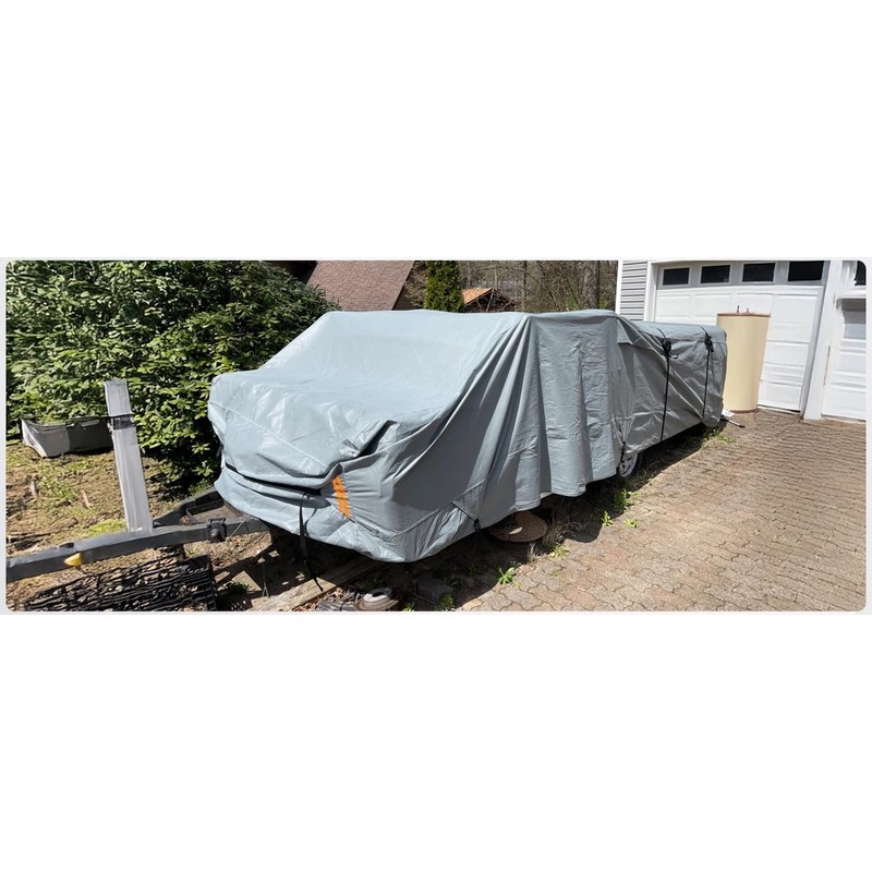 Tuszom Pop Up Camper Cover, 7 Layers Waterproof Folding Camping