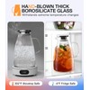 Potdoctor Glass Pitcher with Lid, 1 Gallon 128oz Water Pitcher