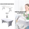 Dololoo Stretchable Tablecloths 6ft for Rectangle Tables with Open Back,
