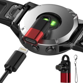 Ankky Garmin Watch Charger to 8-Pin Adapter 90 Degrees, Compatible with Garmin Fenix 7/7S/7X/6S/6/6X/5S/5/5X, Instinct 1/2/2S/Tide/Tactical, Forerunner, Vivomove,Vivoactive,Venu Series and More Black