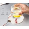 Vibiliyou Baseball Cool Pattern Coasters for Drinks Absorbent with Holder
