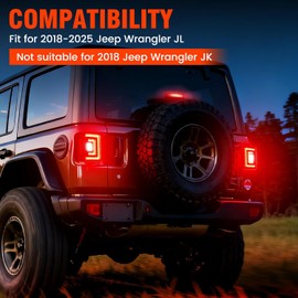 SUPAREE Flush Mount LED Tail Lights fit Jeep Wrangler JL 2018-2025