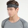 Men's Ice Fabric Cooling Sports Headband - Sweatband for Tennis & Workouts Cooling Headband Dark Gray/FREE