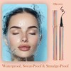 2PCS Black Liquid Eyeliner Pens, Waterproof Smudge-Proof Long-Lasting Formula for