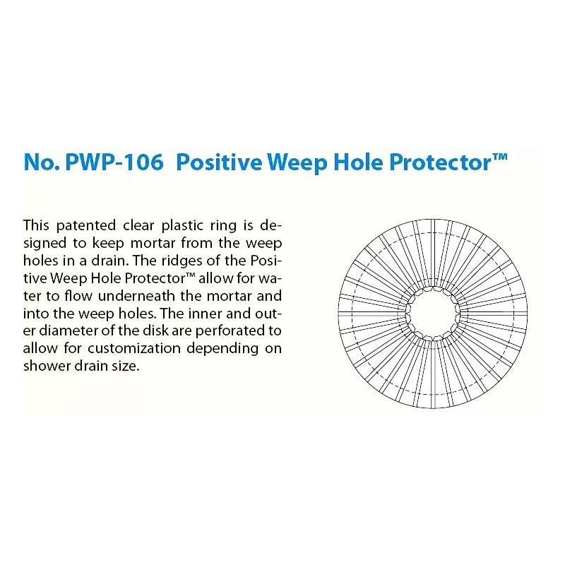 Mark E Industries Positive Weep Hole Protector PWP-106 "GOOF PROOF