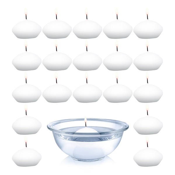 Floating Candles Pack of 20 White High Quality pajoma