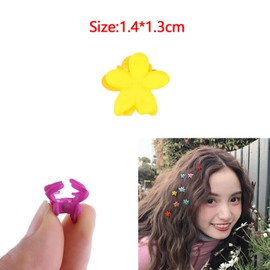 Reayou 50 Pcs Mini Hair Clips Flower Clips Baby Hair Barrettes Assorted Color Mini Hair Claw Clip Hair Pin Hair Bangs Hair Accessories Clips for Girls Women,Teens, Kids, Toddlers Children