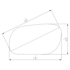APA Replacement Mirror Glass Non-Heated with Adhesive Pads for 1998-2011 CROWN VICTORIA GRAND MARQUIS 2003-2004 MARAUDER Driver Left Side FO1323115