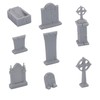 28mm scale Cemetery Bundle Gravestones Tombstone Undead Graveyard ScatterTerrain Fantasy