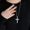 Maykafay Men's Cross Necklace with 60 cm Chain