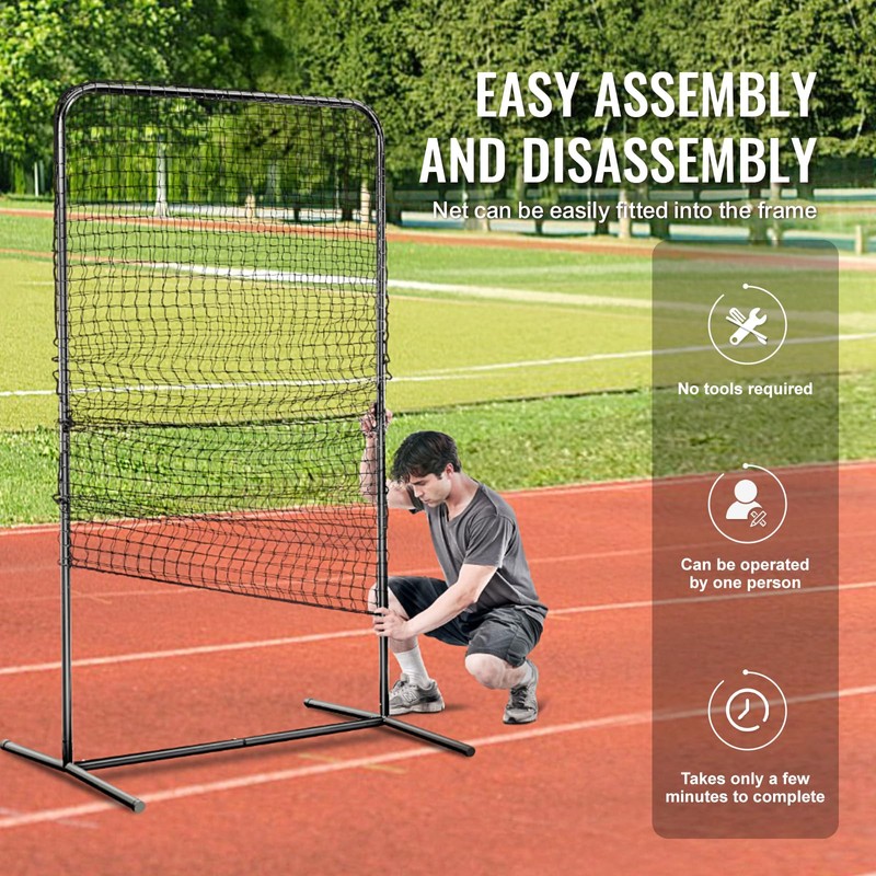 VEVOR I Screen Baseball for Batting Cage, 7x4 ft Baseball