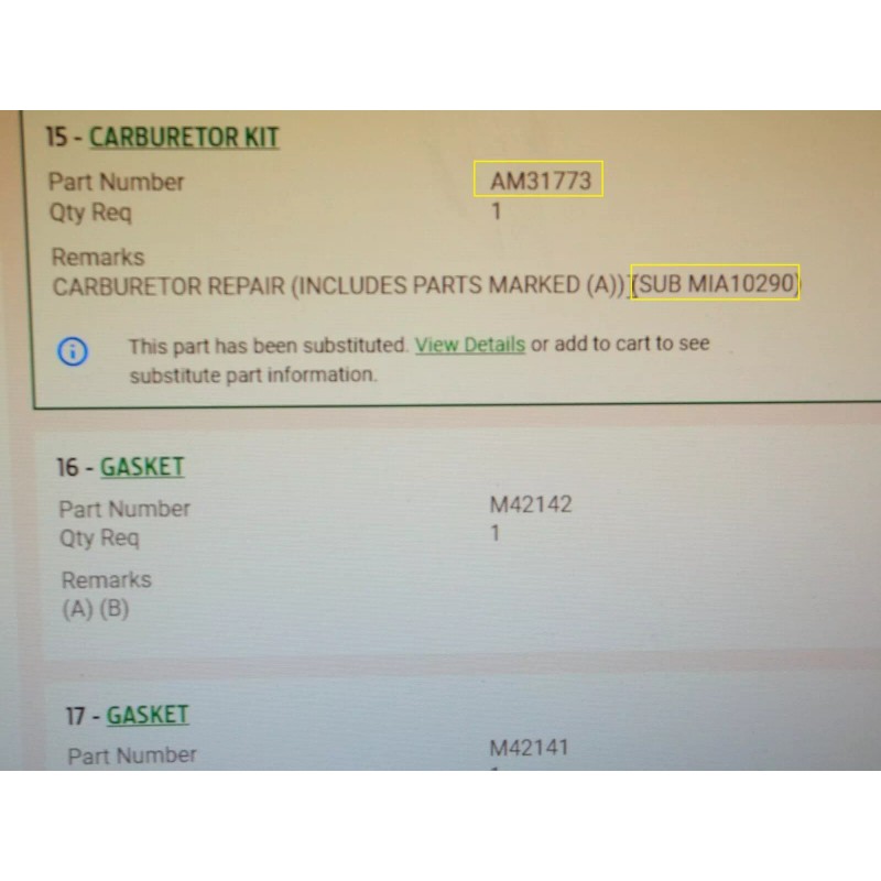 LME Walbro Carburetor Kit CARBURETOR KIT for 70s JOHN DEERE
