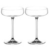 DIAMANTE Champagne Cocktail Saucers Pair - ‘Auris’ Collection Undecorated Crystal
