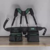 Masterforce 18-Pocket Pro Carpenter's Tool Belt Suspenders Padded DIY Projects