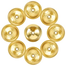 GALPADA 12 galleggianti per lampade a olio, supporto per stoppino galleggiante in alluminio, per lampada a olio, con design forato, per luce a olio e templi
