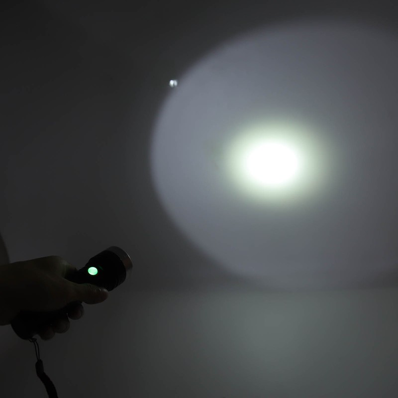 LED Flashlight 2 Levels High Brightness SST40 Wick White Light