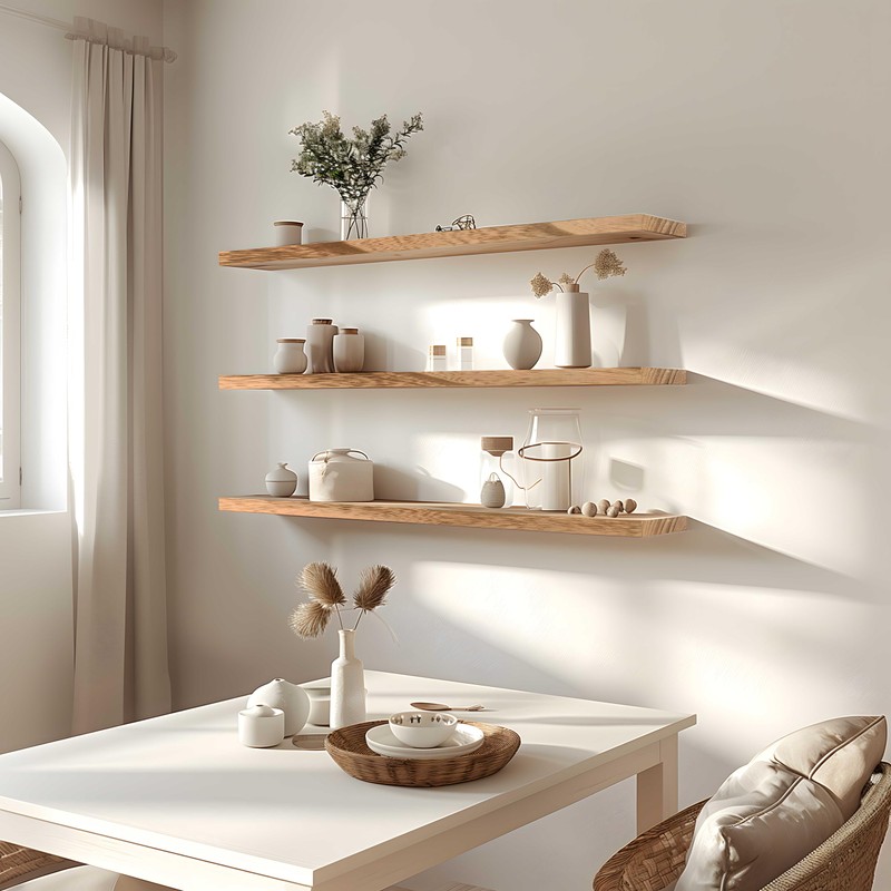 GXYAWPJ 36 Inch Floating Shelves for Wall Rustic Light Wood