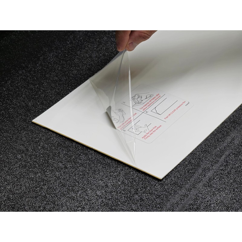 KOSHKA Door Kick Plate Peel and Stick (6"x 34", White)